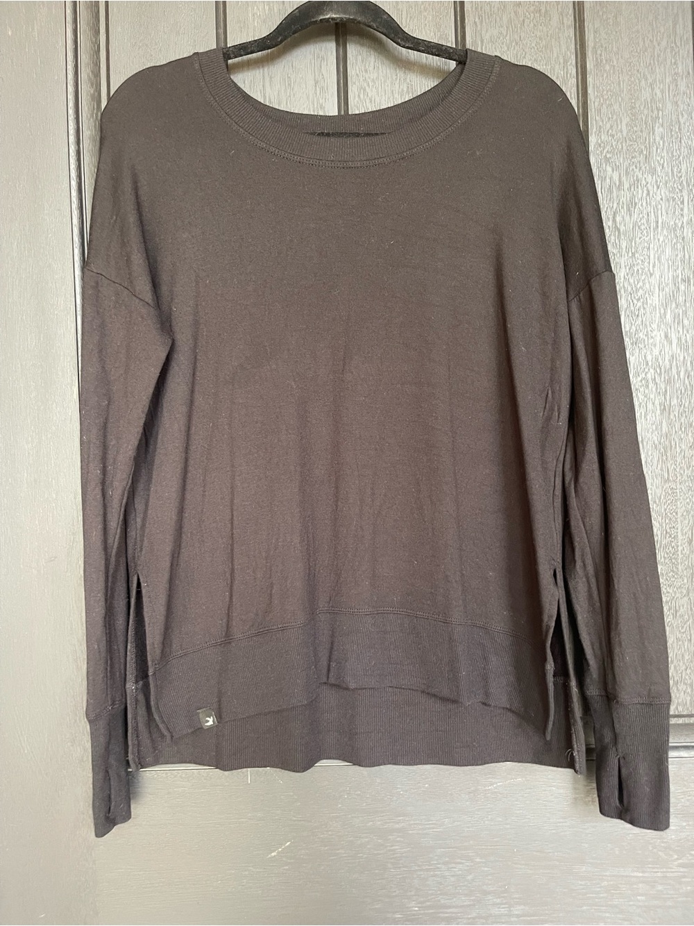 Glyder Lounge Long Sleeve Crewneck Sweatshirt Black Size S